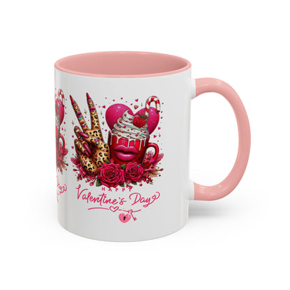 Valentines Accent Coffee Mug (11, 15oz)