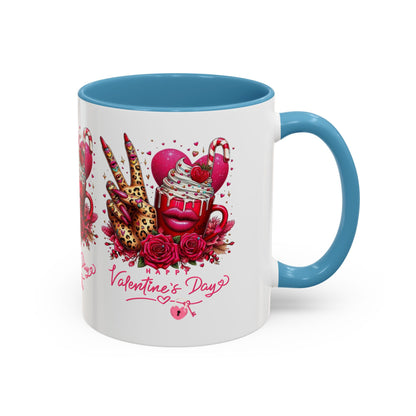 Valentines Accent Coffee Mug (11, 15oz)