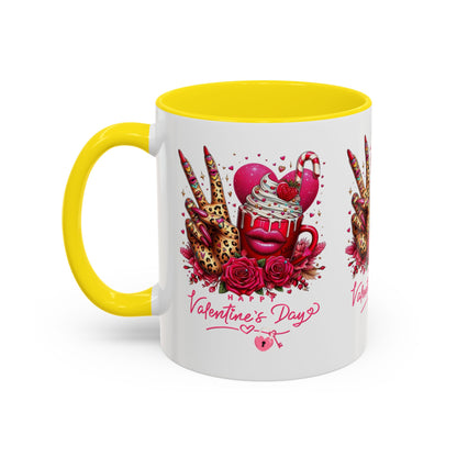 Valentines Accent Coffee Mug (11, 15oz)