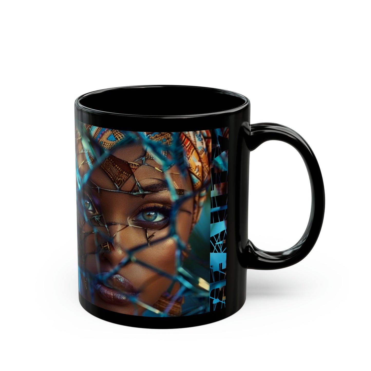 Broken Glass Black Mug (11oz, 15oz)