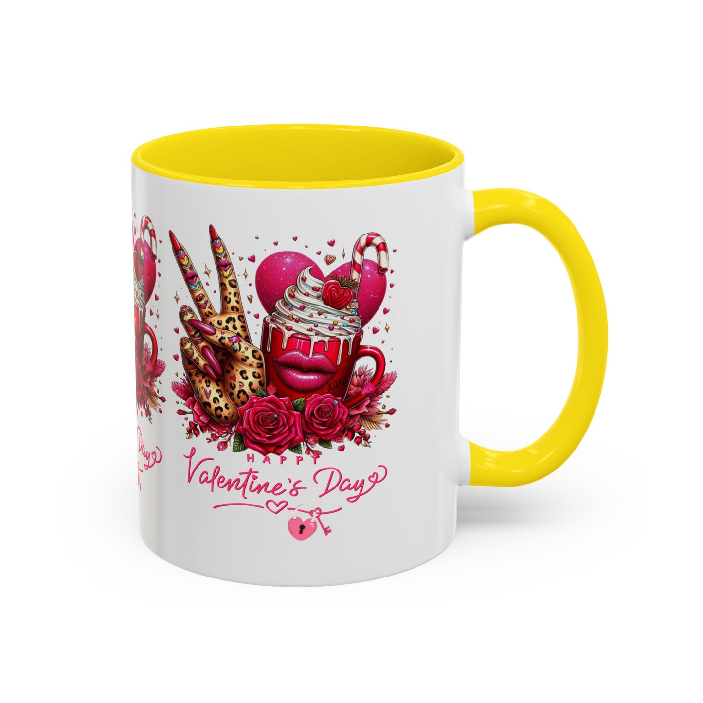 Valentines Accent Coffee Mug (11, 15oz)