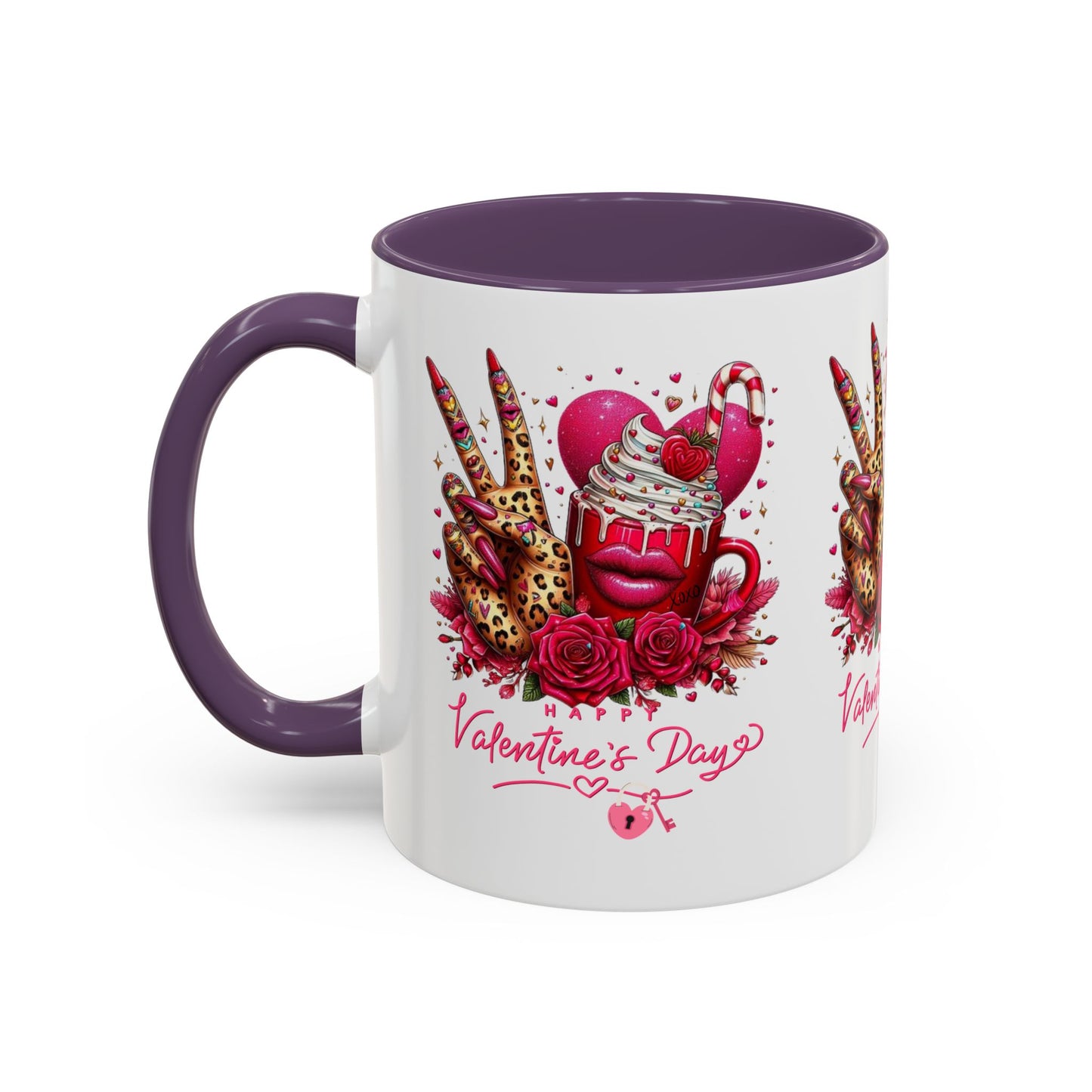 Valentines Accent Coffee Mug (11, 15oz)