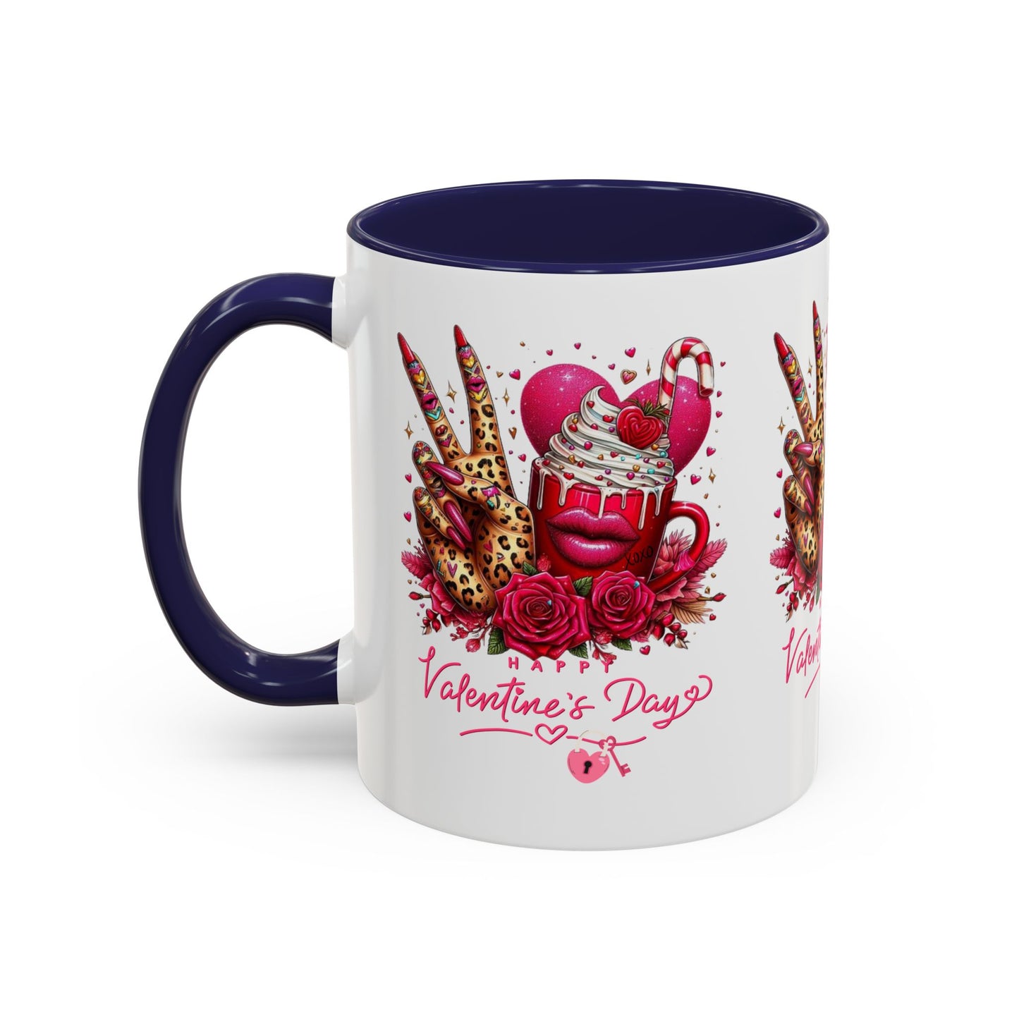 Valentines Accent Coffee Mug (11, 15oz)