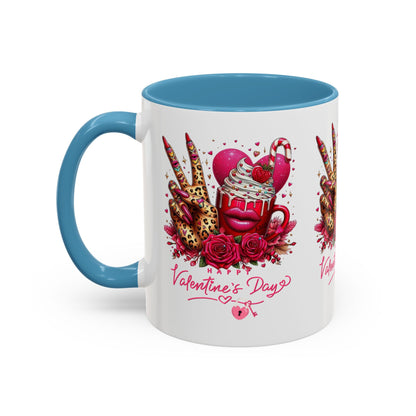 Valentines Accent Coffee Mug (11, 15oz)