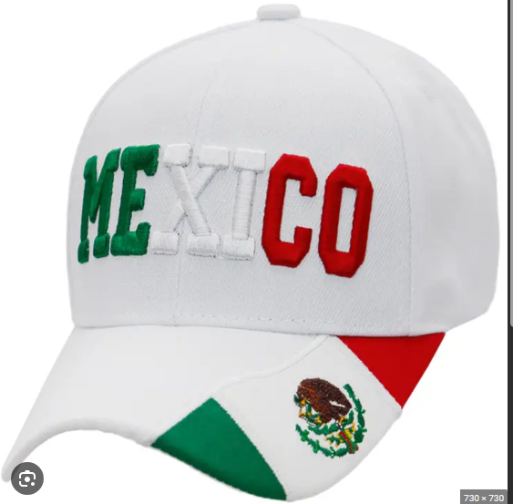 Mexico Logo Flag Embroidered Acrylic Baseball Cap