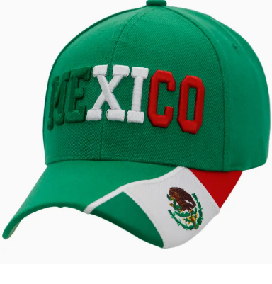 Mexico Logo Flag Embroidered Acrylic Baseball Cap