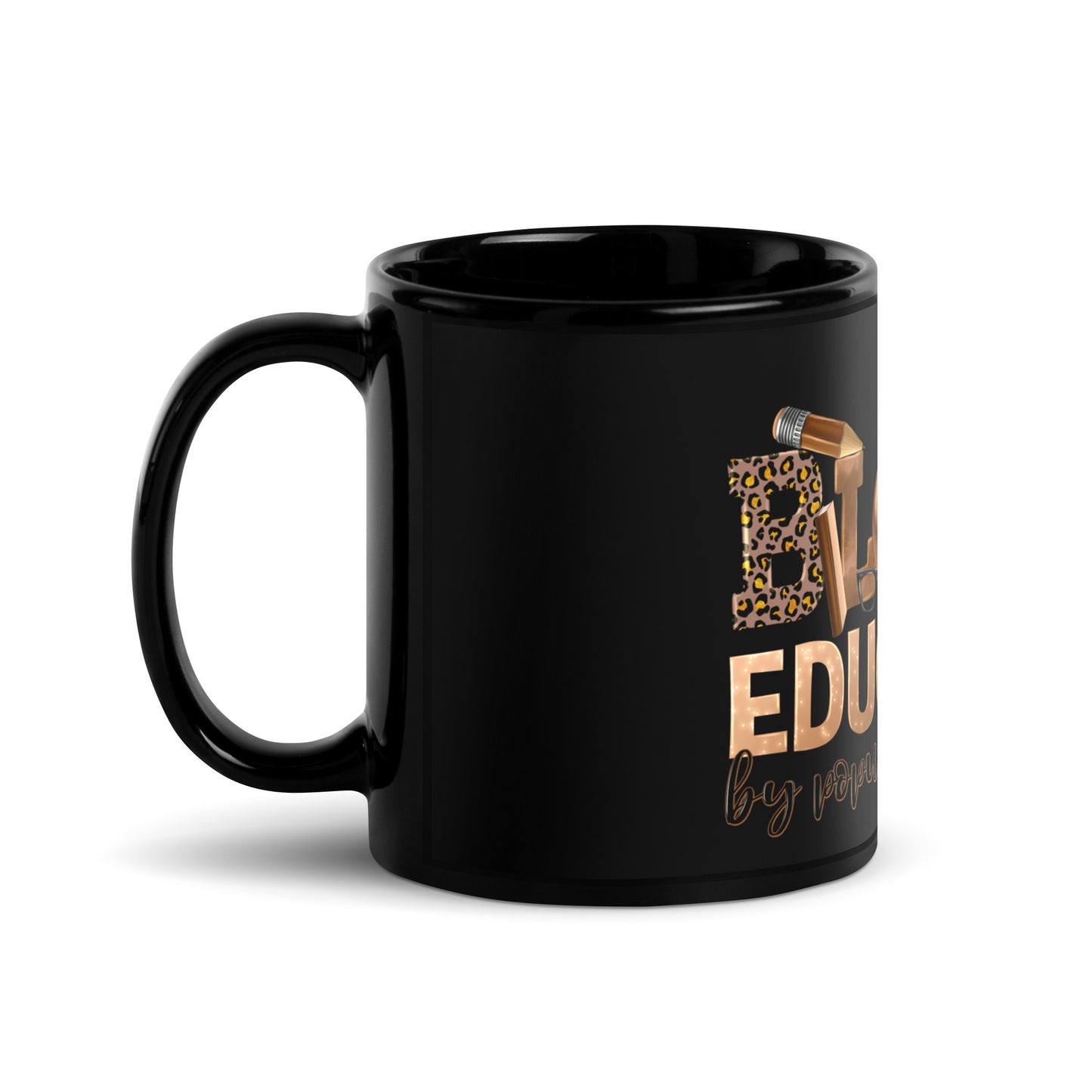 Black Educator Black Glossy Mug