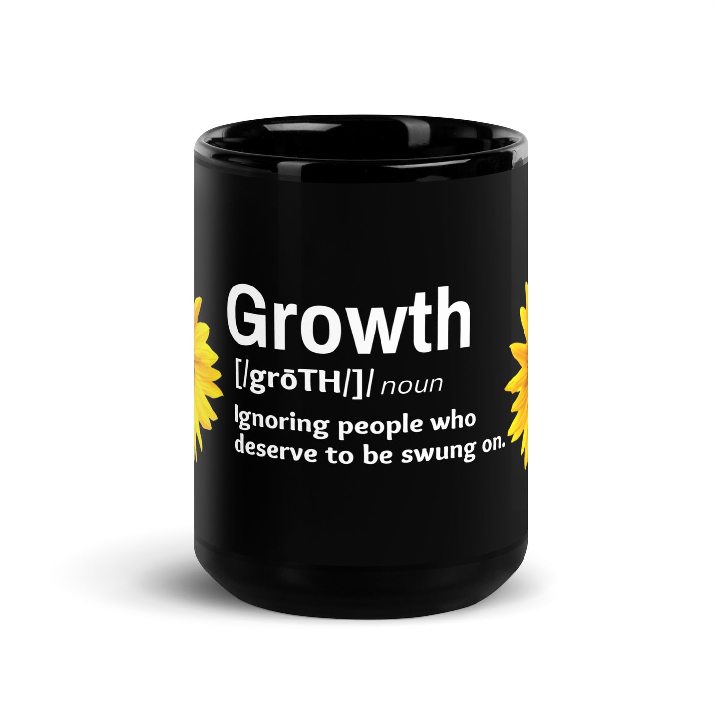 Growth Black Glossy Mug