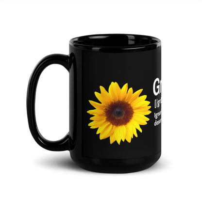 Growth Black Glossy Mug