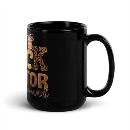 Black Educator Black Glossy Mug