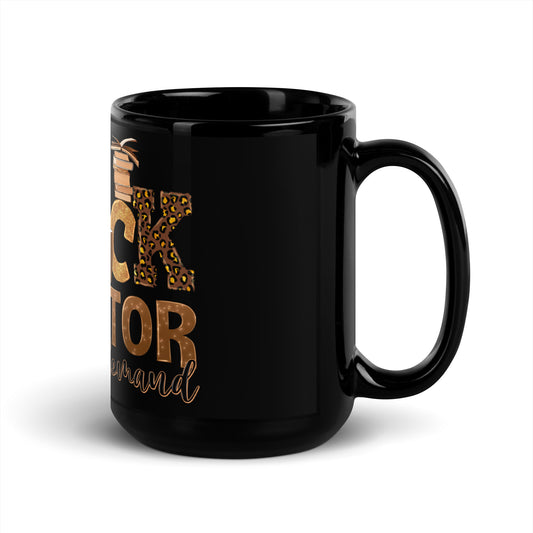 Black Educator Black Glossy Mug