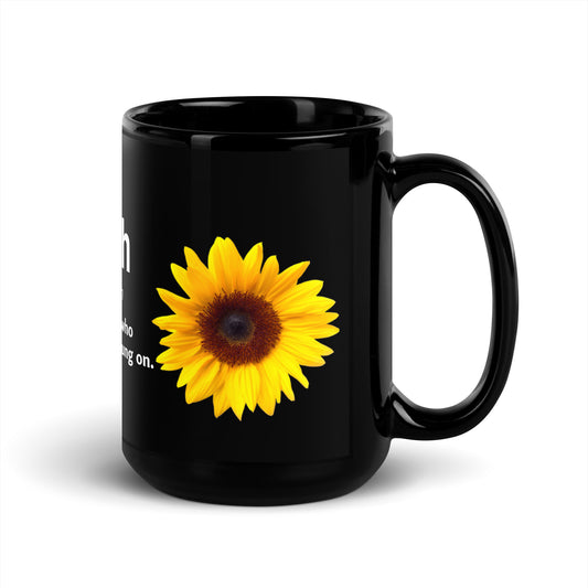 Growth Black Glossy Mug