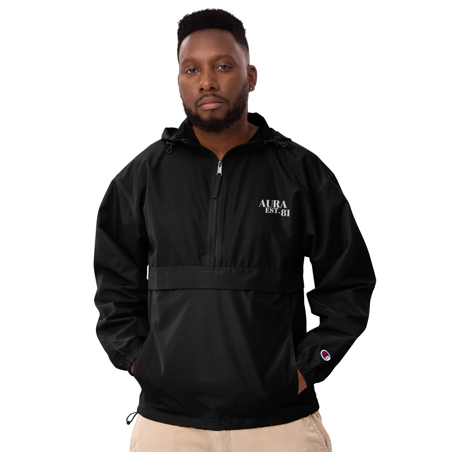 Aura EST. 81 Embroidered Champion Packable Jacket