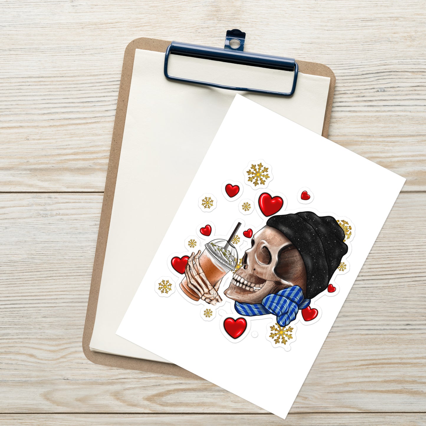 Skull Valentine's Day Sticker sheet