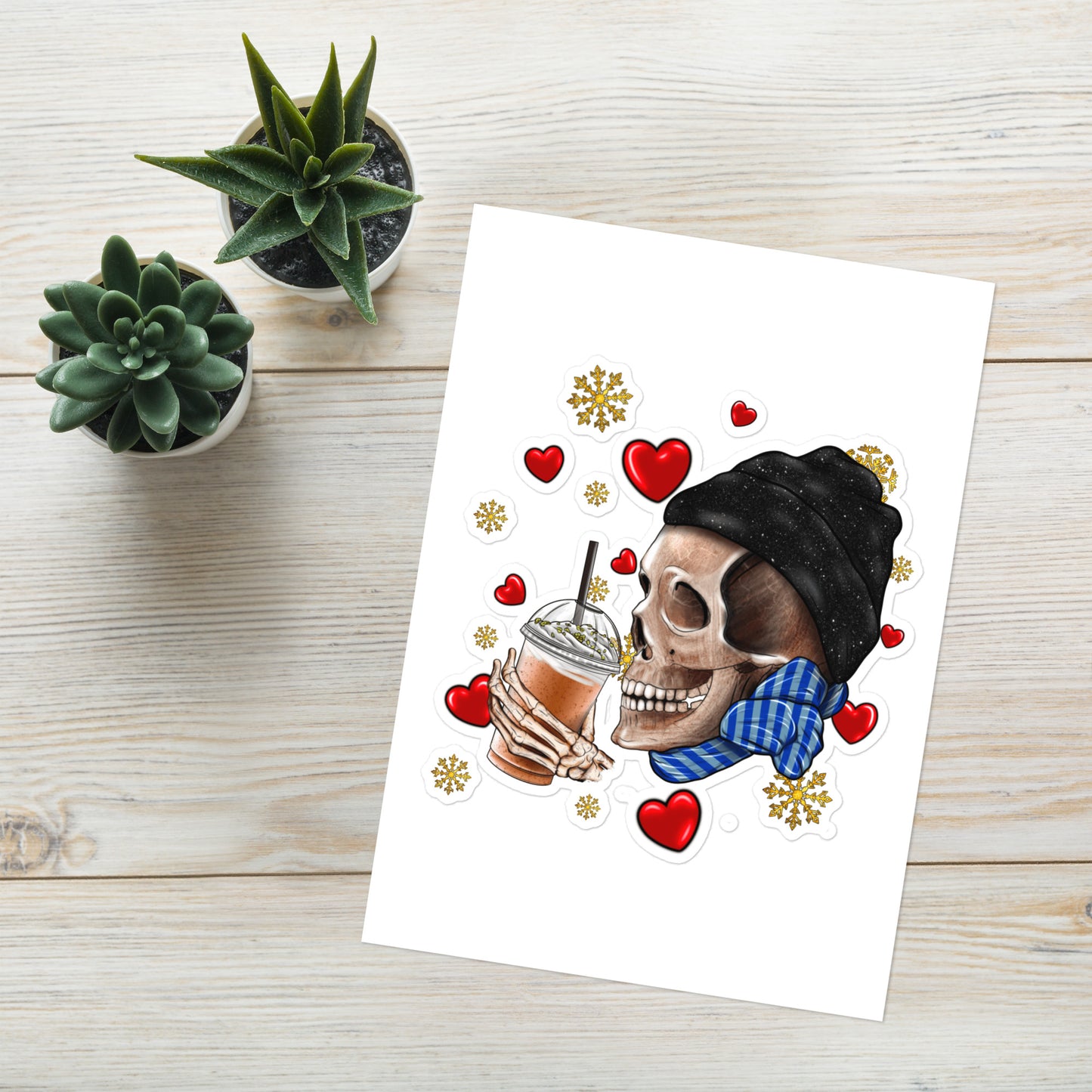 Skull Valentine's Day Sticker sheet