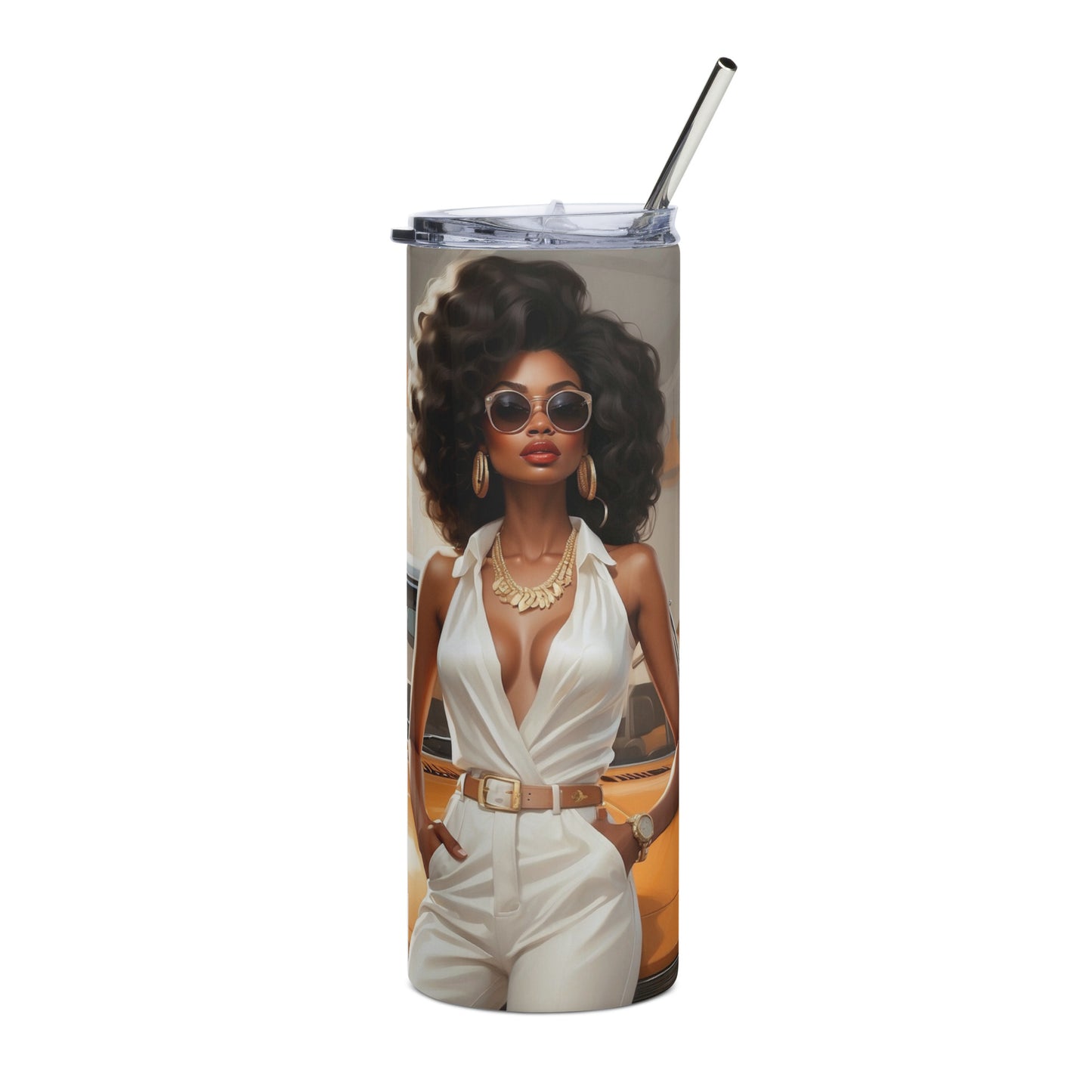 Black Women Stainless steel tumbler