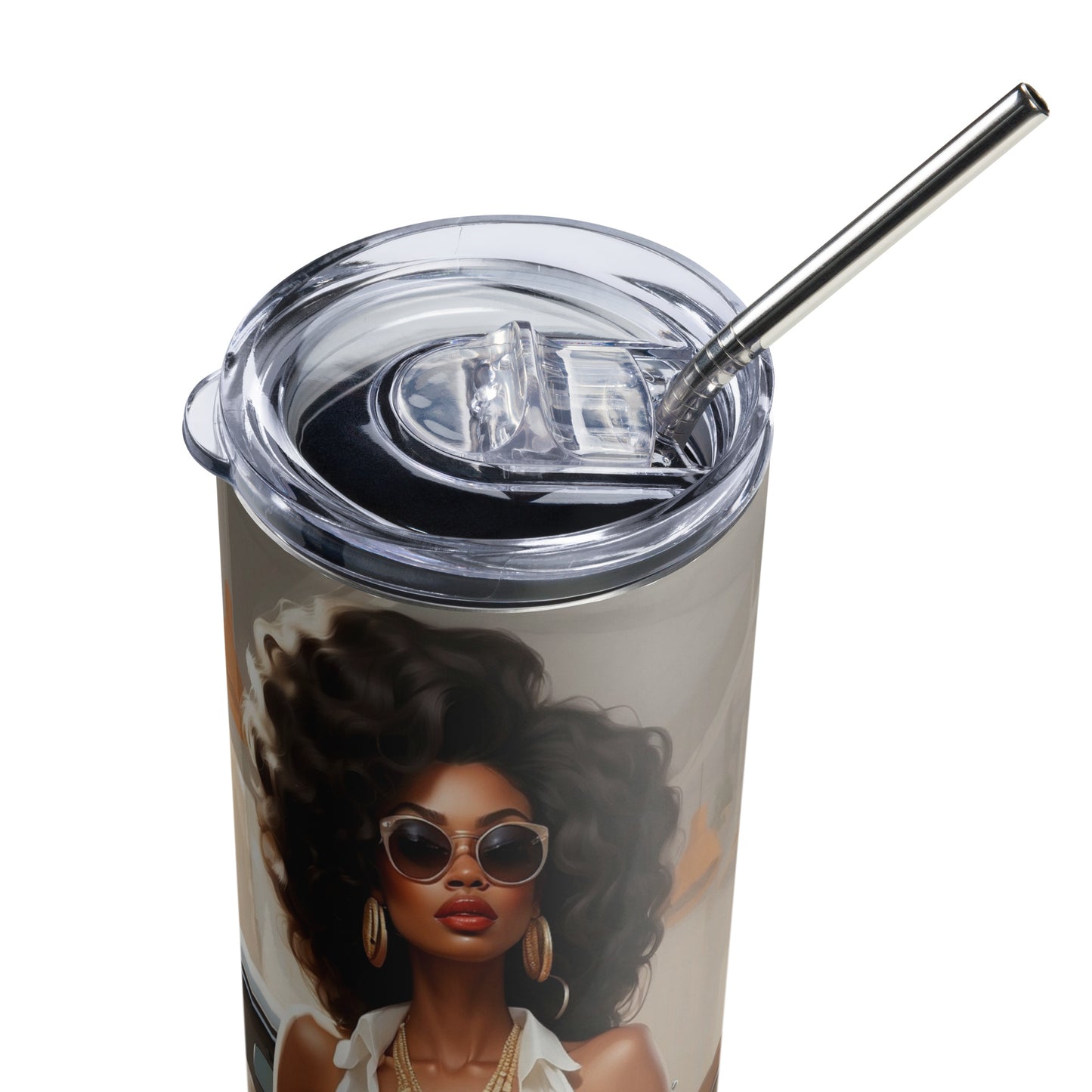 Black Women Stainless steel tumbler