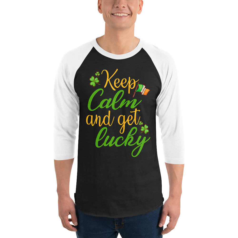 St. Patrick's Day 3/4 sleeve raglan shirt