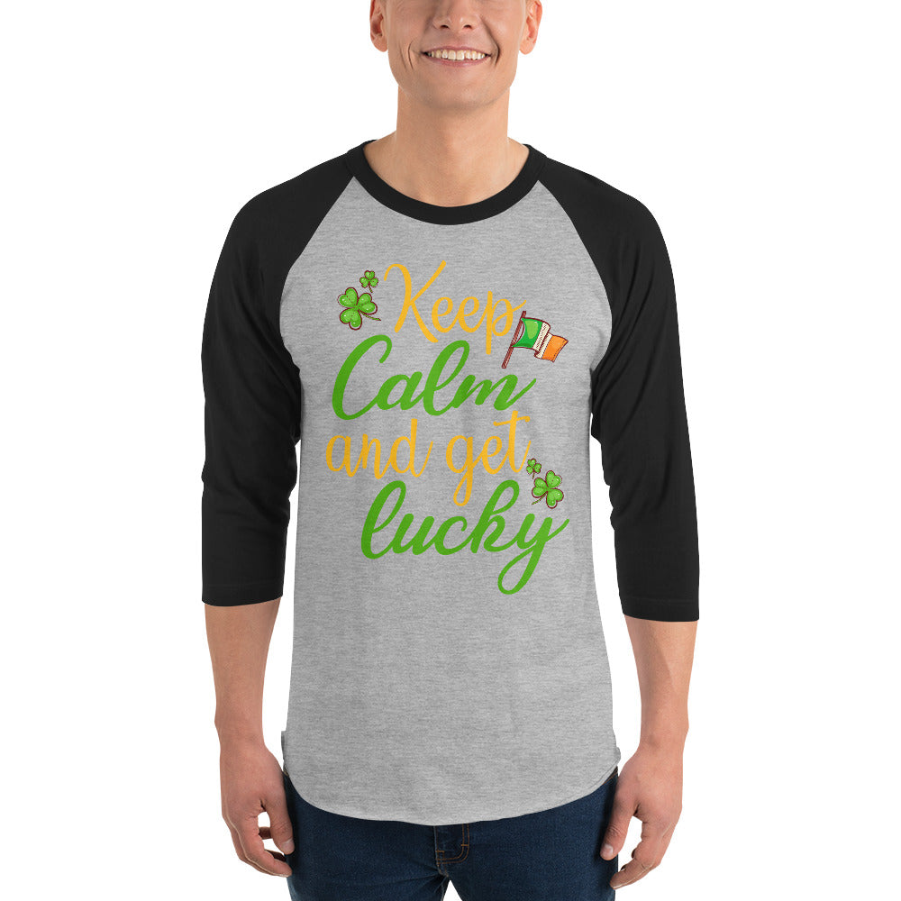 St. Patrick's Day 3/4 sleeve raglan shirt