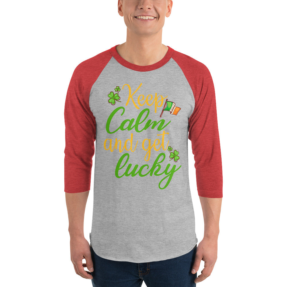 St. Patrick's Day 3/4 sleeve raglan shirt