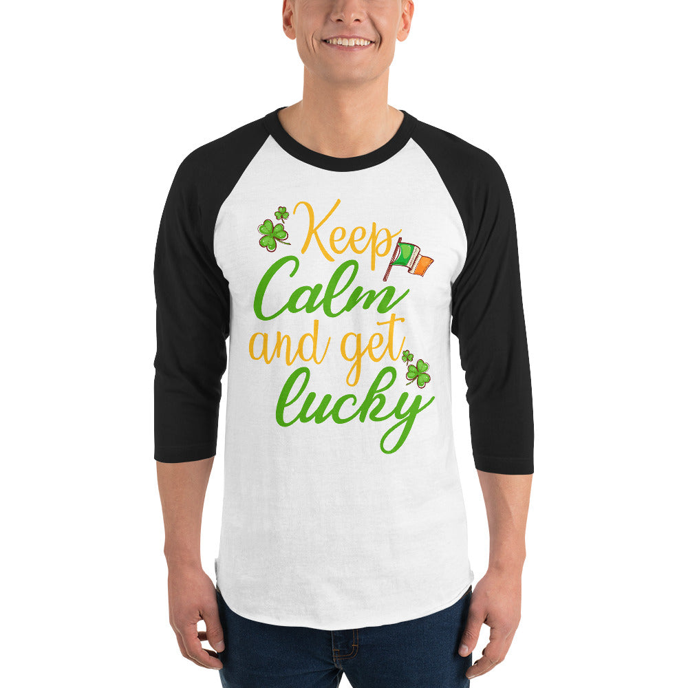 St. Patrick's Day 3/4 sleeve raglan shirt