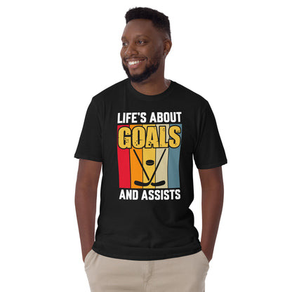 Life Is About Goals Hockey Short-Sleeve T-Shirt