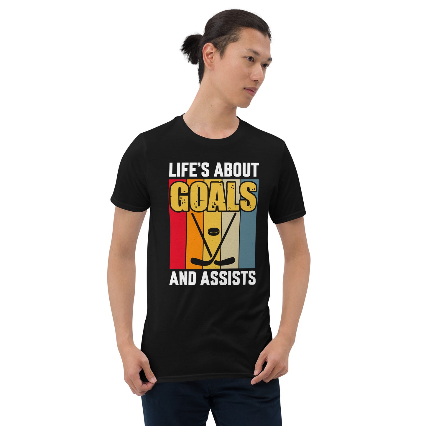 Life Is About Goals Hockey Short-Sleeve T-Shirt