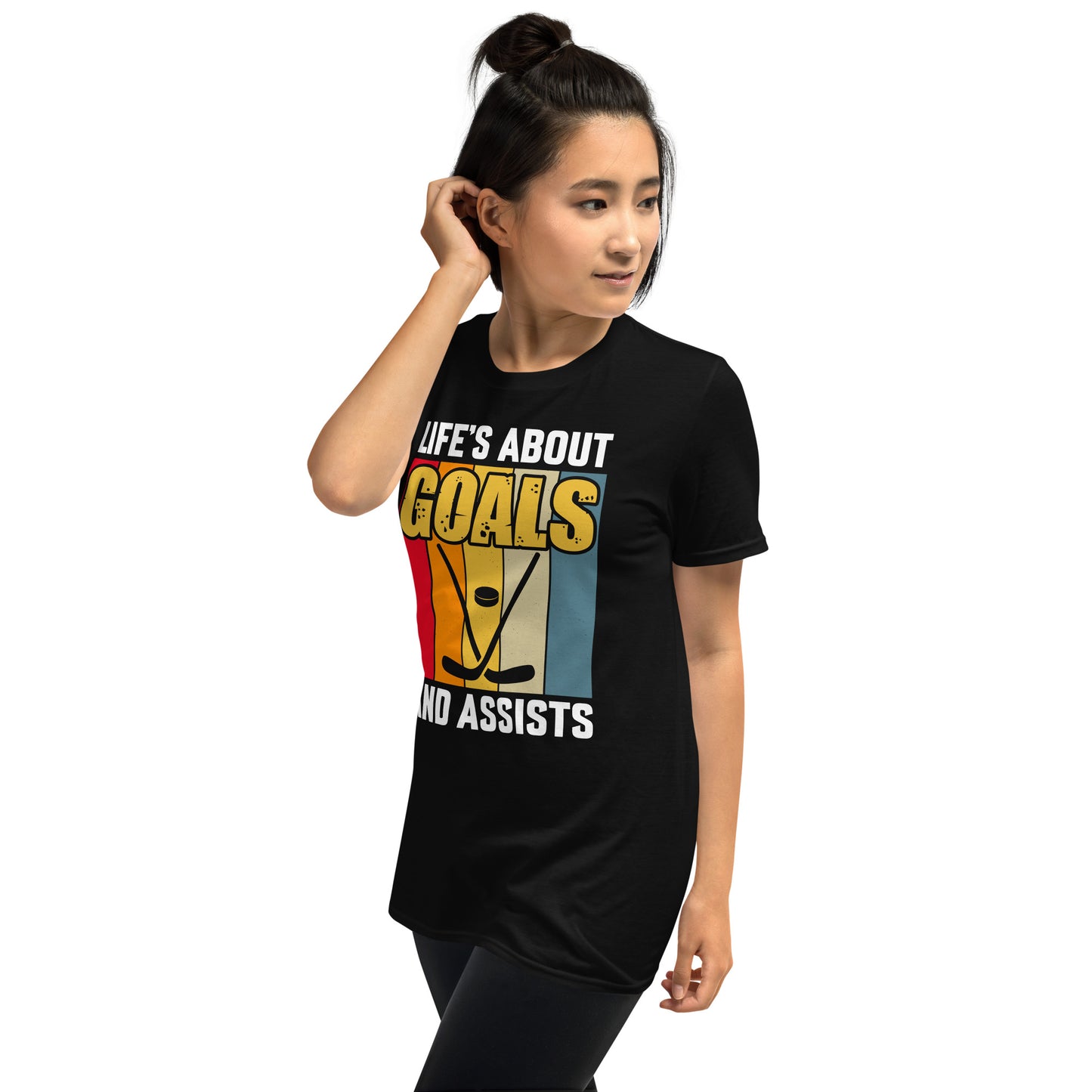 Life Is About Goals Hockey Short-Sleeve T-Shirt