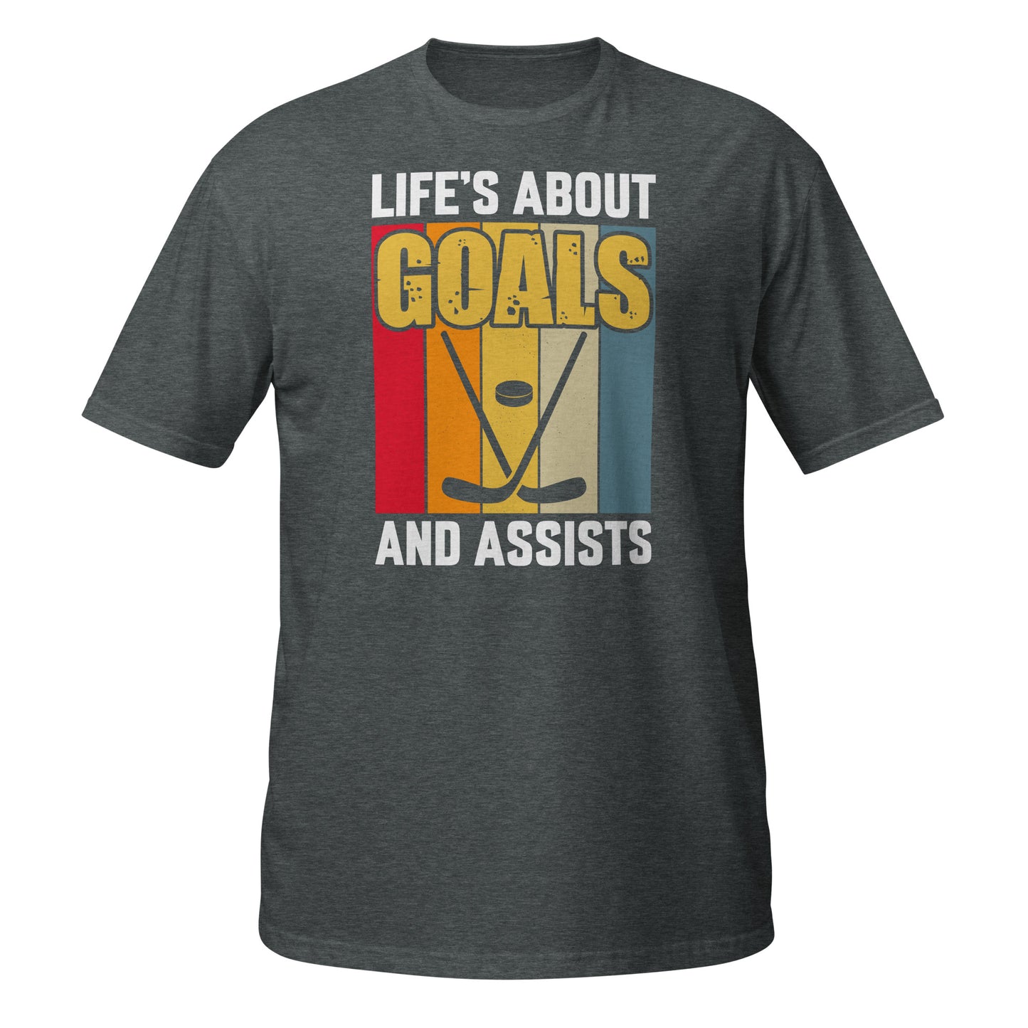 Life Is About Goals Hockey Short-Sleeve T-Shirt