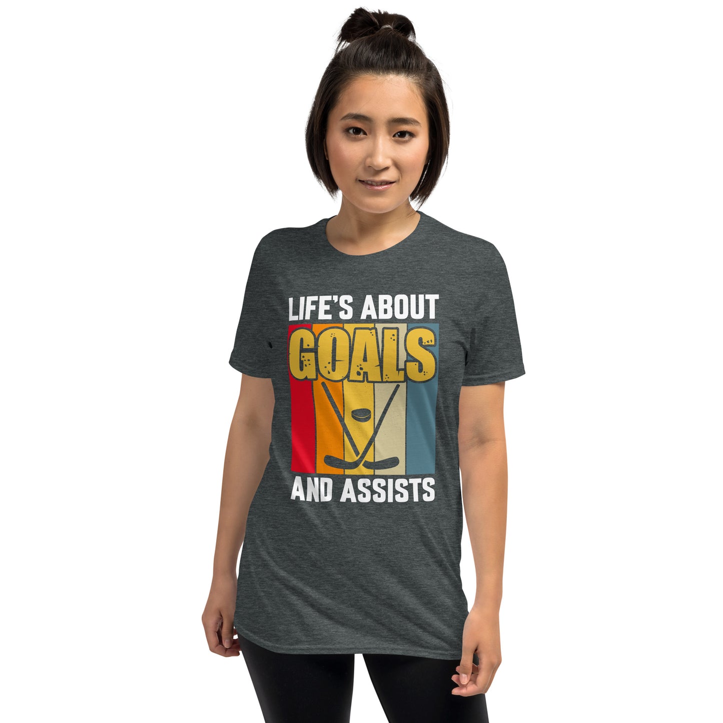 Life Is About Goals Hockey Short-Sleeve T-Shirt