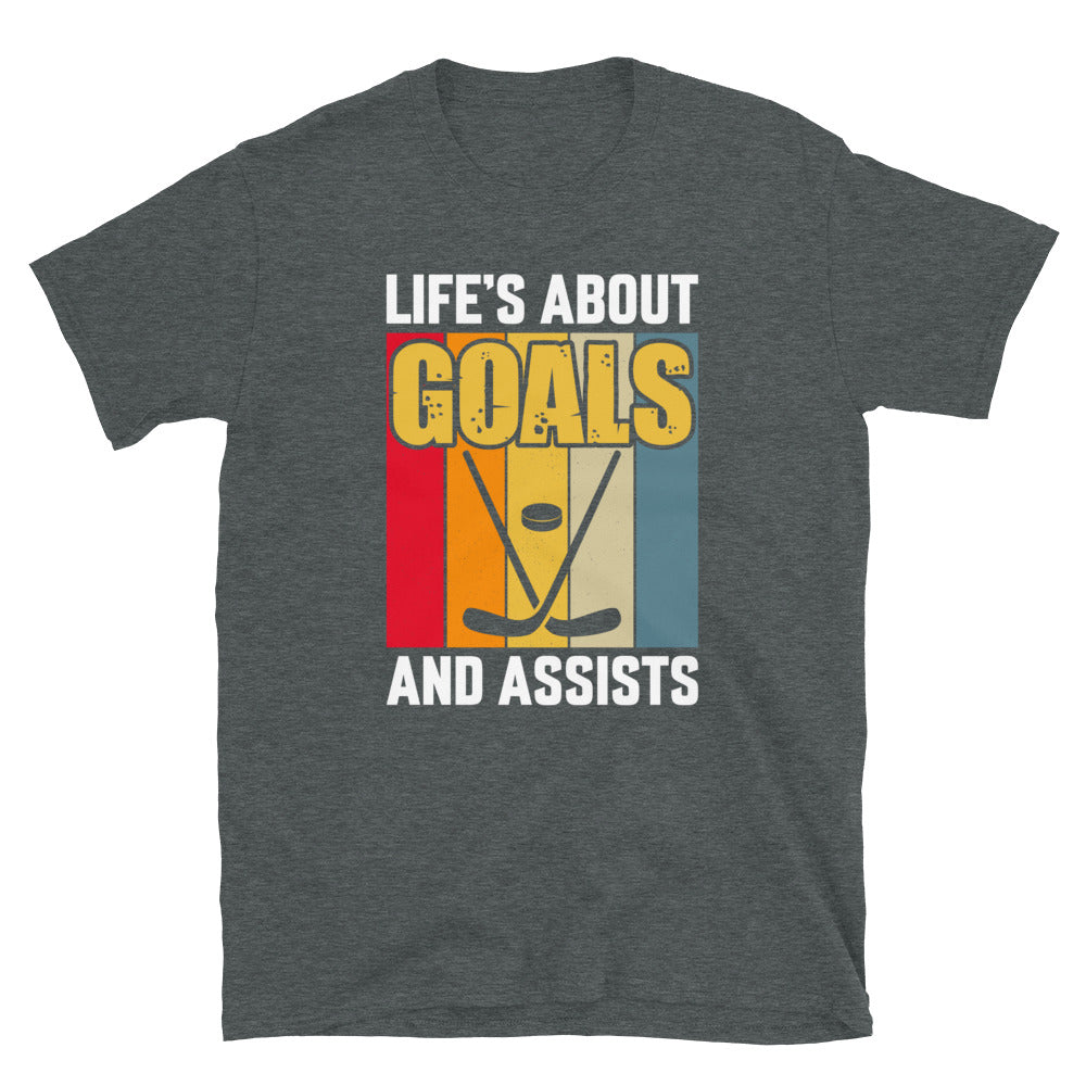 Life Is About Goals Hockey Short-Sleeve T-Shirt