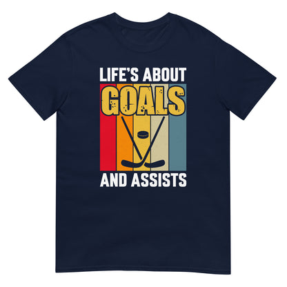 Life Is About Goals Hockey Short-Sleeve T-Shirt