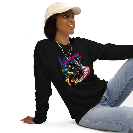 Unisex organic raglan sweatshirt