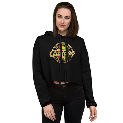 Black Culture Crop Hoodie