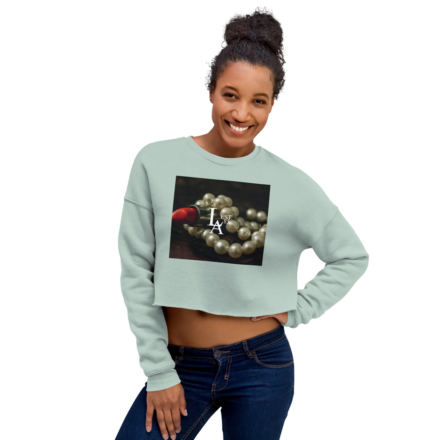 LA EST 83 Crop Sweatshirt