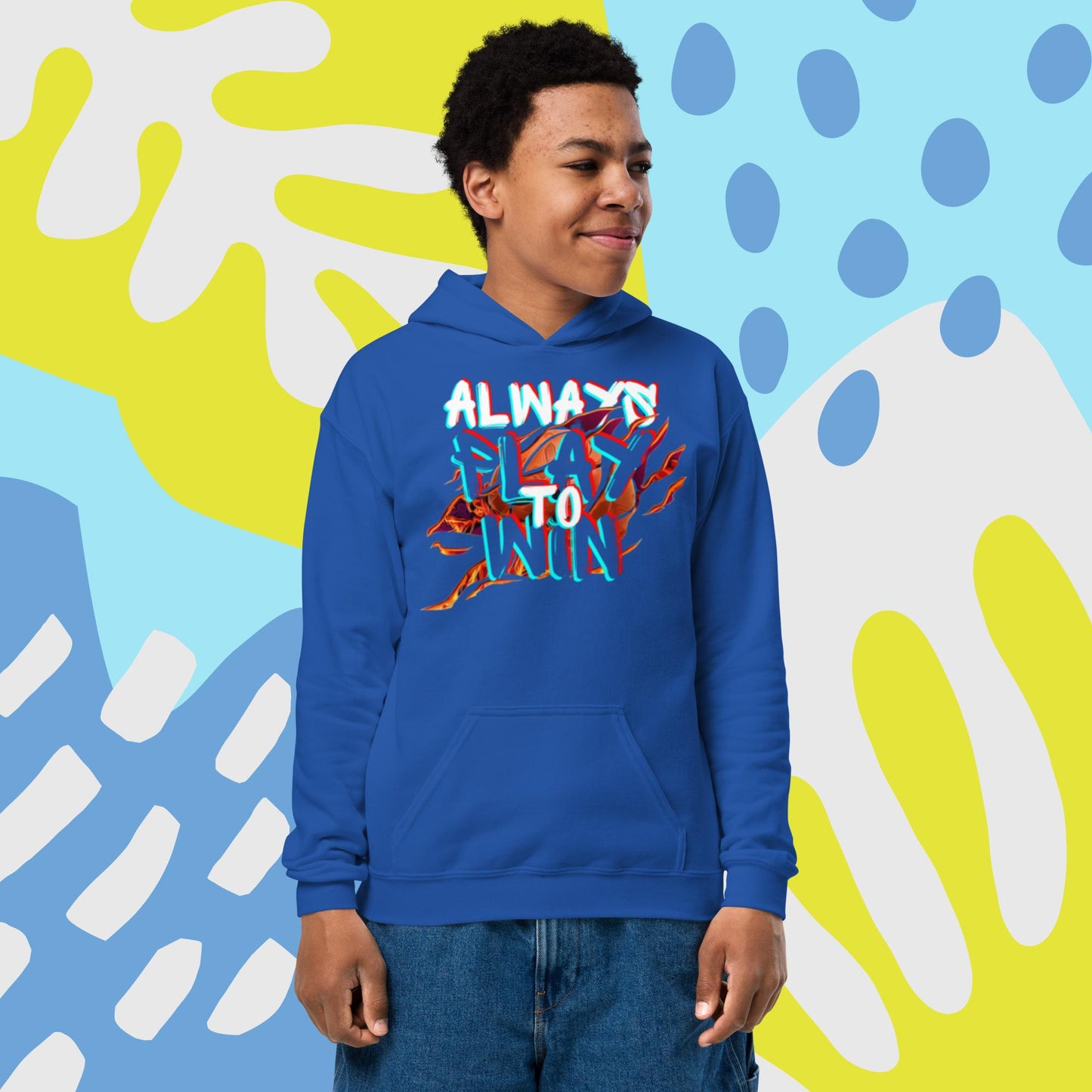 Always Play To Win Youth heavy blend hoodie